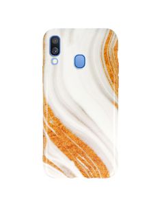 Marble Silicone Case Design 1 Θήκη Σιλικόνης White / Gold (Samsung Galaxy A40)