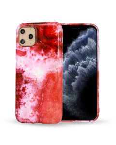 Marble Silicone Case Design 5 Θήκη Σιλικόνης Red / Pink (iPhone 11 Pro)