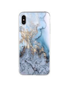 Silicone Marble Case No1 Θήκη Σιλικόνης Blue (iPhone Xs Max)