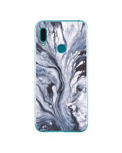 Silicone Marble Case No2 Θήκη Σιλικόνης Blue / White (Huawei Y9 2019)