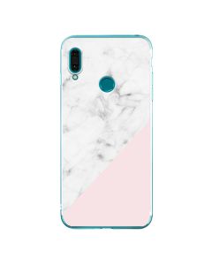 Silicone Marble Case No9 Θήκη Σιλικόνης White / Pink (Huawei Y9 2019)