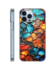 Paint Case Θήκη Σιλικόνης Blue Orange Vitro (iPhone 15 Pro)