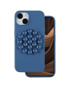 Silicone Stick Case Θήκη Σιλικόνης με Βεντούζες Blue (iPhone 15)