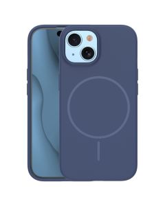 Silicone Thin Mag Case Θήκη Σιλικόνης Συμβατή με MagSafe - Dark Blue (iPhone 14) - MT84285