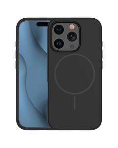 Silicone Thin Mag Case Θήκη Σιλικόνης Συμβατή με MagSafe - Black (iPhone 15) - MT84288