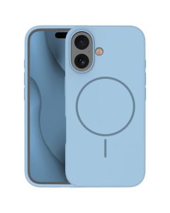 Silicone Thin Mag Case Θήκη Σιλικόνης Συμβατή με MagSafe - Light Blue (iPhone 16 Plus)