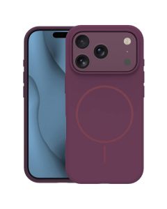 Silicone Thin Mag Case Θήκη Σιλικόνης Συμβατή με MagSafe - Dark Cherry (iPhone 17 Pro / 18 Pro) - MT84532
