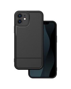 Simple Carbon Rugged Case Ανθεκτική Θήκη Black (iPhone 12)