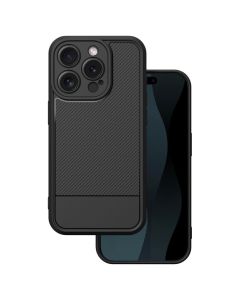 Simple Carbon Rugged Case Ανθεκτική Θήκη Black (iPhone 15 Pro)