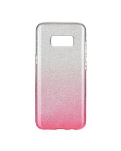Forcell Glitter Shine Cover Hard Case Clear / Pink (Samsung Galaxy S8 Plus)