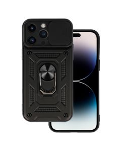Camera Slide Hard Case Σκληρή Θήκη με Κάλυμμα Κάμερας - Black (iPhone 15 Pro Max)