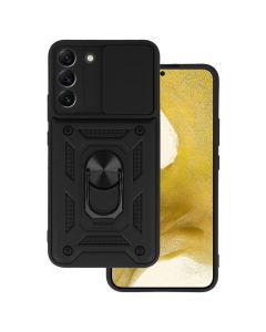 Camera Slide Hard Case Σκληρή Θήκη με Κάλυμμα Κάμερας - Black (Samsung Galaxy S22 Plus 5G)