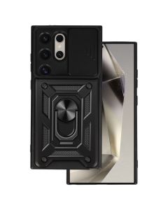 Camera Slide Hard Case Σκληρή Θήκη με Κάλυμμα Κάμερας - Black (Samsung Galaxy S24 Ultra)