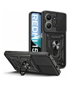 Camera Slide Hard Case Σκληρή Θήκη με Κάλυμμα Κάμερας - Black (Xiaomi Redmi 15 4G / 5G) - MT83699