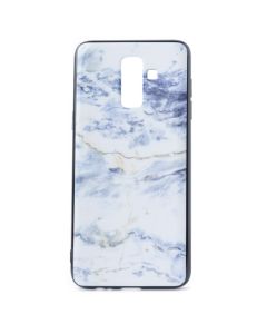Hard Back Case with TPU Bumper Marble White (Samsung Galaxy J8 2018)