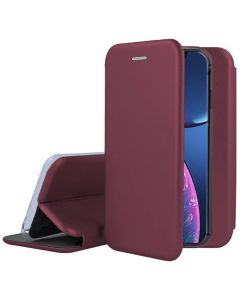 Smart Diva Book Case με Δυνατότητα Στήριξης - Burgundy (iPhone 13 Pro)