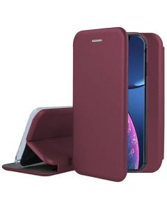 Smart Diva Book Case με Δυνατότητα Στήριξης - Burgundy (iPhone 16 Pro Max)