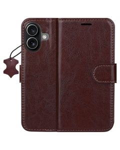 Smart Luxe Leather Wallet Case Θήκη Πορτοφόλι με Δυνατότητα Stand - Brown (iPhone 17) - MT84346