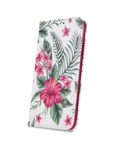 Smart Trendy Magnet Wallet Case Θήκη Πορτοφόλι με Stand Exotic Flower (Motorola Moto G7 Play)