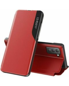 Smart View Flip Case Θήκη Πορτοφόλι με Stand - Red (Samsung Galaxy S21 FE 5G)