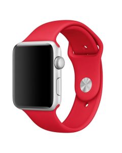Soft Touch Silicone Strap Λουράκι Σιλικόνης (Apple Watch 42/44/45mm 1/2/3/4/5/6/7/SE) Red