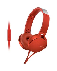 SONY Extrabass Stereo Headphones (MDR-XB550AP) Ενσύρματα Ακουστικά - Red
