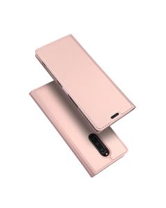 DUX DUCIS SkinPro Wallet Case Θήκη Πορτοφόλι με Stand - Rose Gold (Sony Xperia 1)