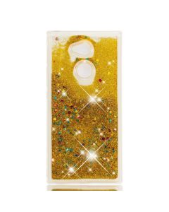 Forcell Liquid Glitter Sand & Stars TPU Case Θήκη με Χρυσόσκονη Gold (Sony Xperia XA2)