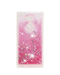 Forcell Liquid Glitter Sand & Stars TPU Case Θήκη με Χρυσόσκονη Pink (Sony Xperia XA2)