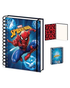 Spider-Man (Web Strike) A5 Wiro Notebook Σημειωματάριο Ριγέ με Λάστιχο