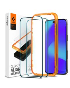 Spigen ALM Glas.tR 2-Pack Premium Tempered Glass (AGL05204) Black (iPhone 14 Pro Max)