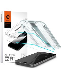 Spigen Oleophobic Coated Glas.tR EZ FIT Premium Tempered Glass (AGL06903) 2-Pack (iPhone 15)