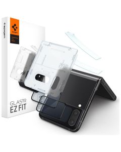 Spigen Glas.tR EZ FIT Camera Lens Tempered Glass Prοtector + Hinge Film 2-Pack (AGL05321) Black (Samsung Galaxy Z Flip4)