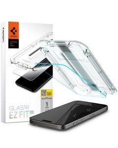 Spigen Oleophobic Coated Glas.tR EZ FIT (AGL06898) Premium Tempered Glass (iPhone 15 Pro)