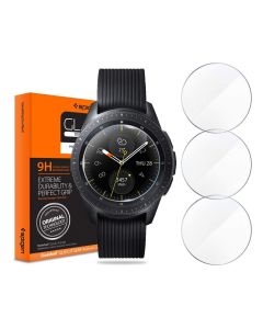 Spigen Oleophobic Coated Glas.tR Premium Tempered Glass (600GL25075) 3-Pack (Samsung Galaxy Watch 42mm)