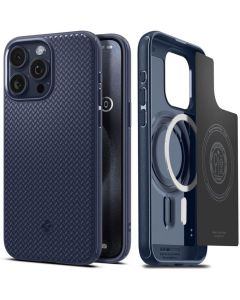 Spigen Mag Armor Hybrid MagSafe Case (ACS06598) Navy Blue (iPhone 15 Pro Max)