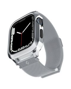 Spigen Metal Fit Pro (ACS04584) Silver - Λουράκι Ανοξείδωτο Ατσάλι για Apple Watch 44/45mm (Series 4/5/6/7/8/9/SE)