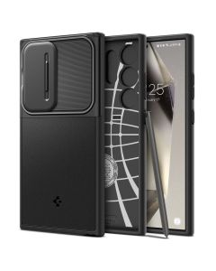 Spigen Optik Armor Case with Camera Shield (ACS07313) Black (Samsung Galaxy S24 Ultra)