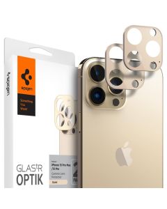 Spigen Optik.Tr Full Cover Camera Lens Tempered Glass Prοtector (AGL04034) 2-Pack Gold (iPhone 13 Pro / 13 Pro Max)
