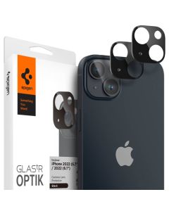 Spigen Optik.Tr Full Cover Camera Lens Tempered Glass Prοtector (AGL05274) 2-Pack Black (iPhone 14 / 14 Plus)