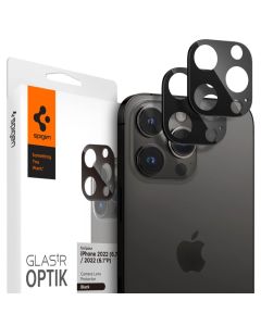 Spigen Optik.Tr Full Cover Camera Lens Tempered Glass Prοtector (AGL05273) 2-Pack Black (iPhone 14 Pro / 14 Pro Max / 15 Pro / 15 Pro Max)