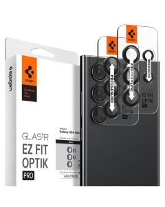 Spigen Optik.Tr ''EZ FIT'' Camera Lens Tempered Glass Prοtector (AGL07425) 2-Pack Black (Samsung Galaxy S24 Ultra)