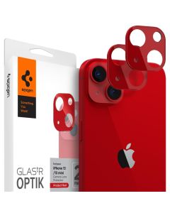 Spigen Optik.Tr Full Cover Camera Lens Tempered Glass Prοtector (AGL04039) 2-Pack Red (iPhone 13 Mini / 13)