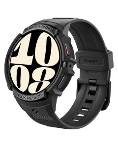 Spigen Rugged Armor Pro Case (ACS06501) Ανθεκτικό Λουράκι Θήκη Matte Black (Samsung Galaxy Watch 6 40mm)