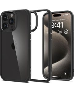 Spigen Ultra Hybrid Case (ACS06713) Clear / Matte Black (iPhone 15 Pro)