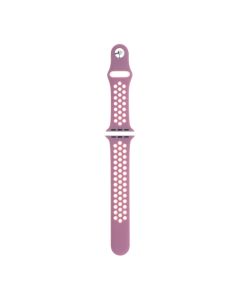 Sports Softband OEM C024 Pink / White - Λουράκι Σιλικόνης για Apple Watch 38/40/41mm (1/2/3/4/5/6/7/SE)
