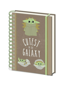 Star Wars: The Mandalorian (Cutest In The Galaxy) A5 Wiro Notebook Σημειωματάριο Ριγέ με Λάστιχο