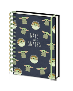 Star Wars: The Mandalorian (Naps and Snacks) A5 Wiro Notebook Σημειωματάριο Ριγέ με Λάστιχο