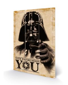 Star Wars (Your Empire Needs You) Wood Print - Ξύλινη Ταμπέλα Διακόσμησης 20x29.5cm