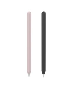 Stoyobe 2x TPU Silicone Sleeve Θήκη Σιλικόνης για Γραφίδα Apple Pencil 2 - Pink / Black